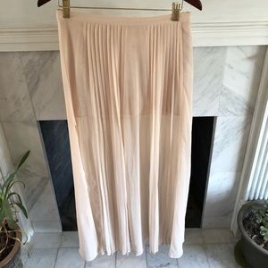 Dusty rose colored sheer skirt